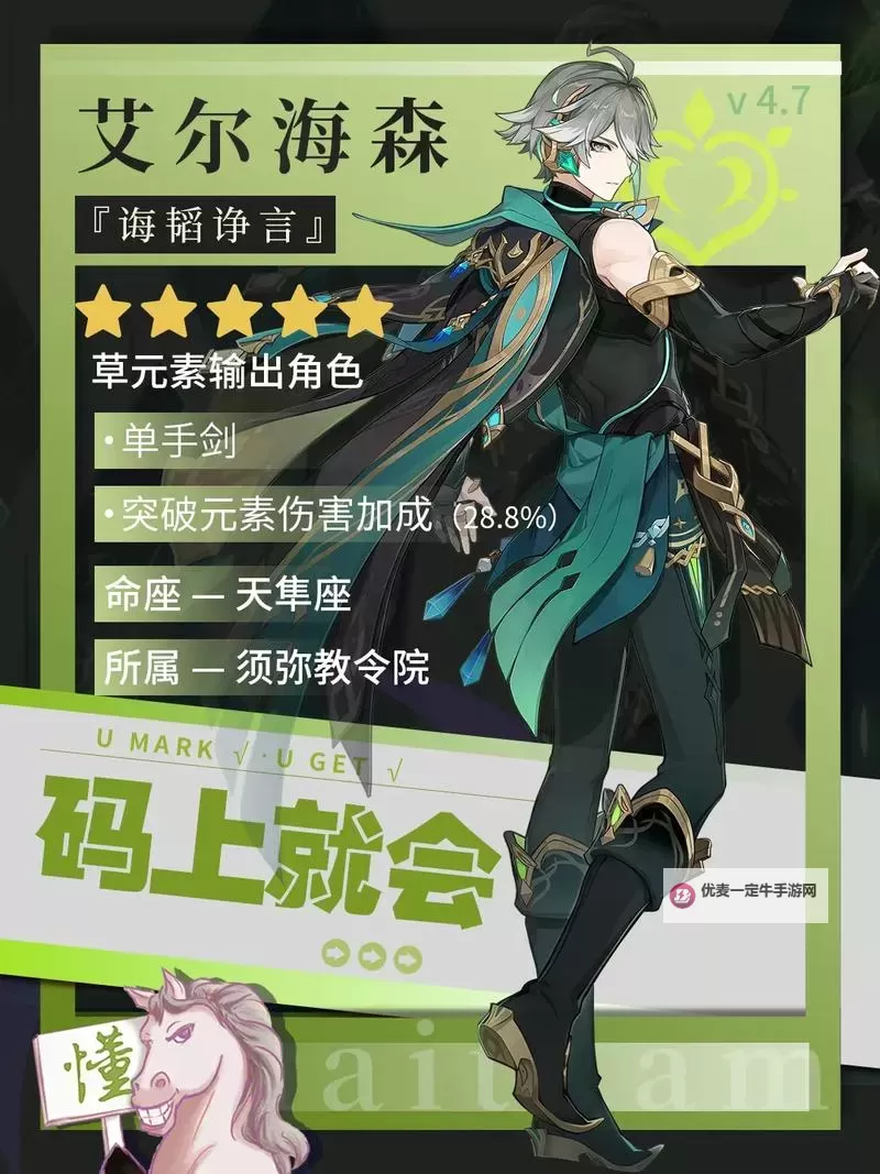 《原神》艾尔海森一图流培养指南图1