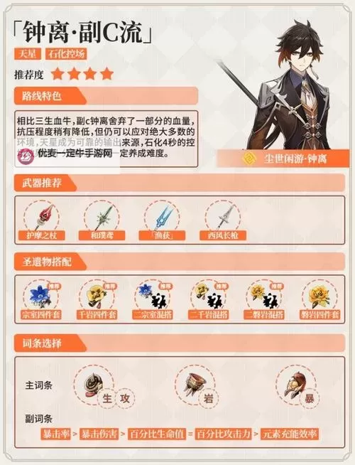 《原神》钟离各流派配装建议图1