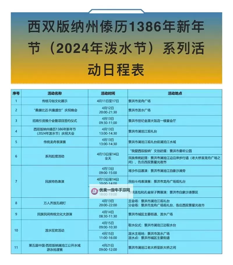 云南泼水节2024年是几月几日？详细日期与庆祝时间介绍图1