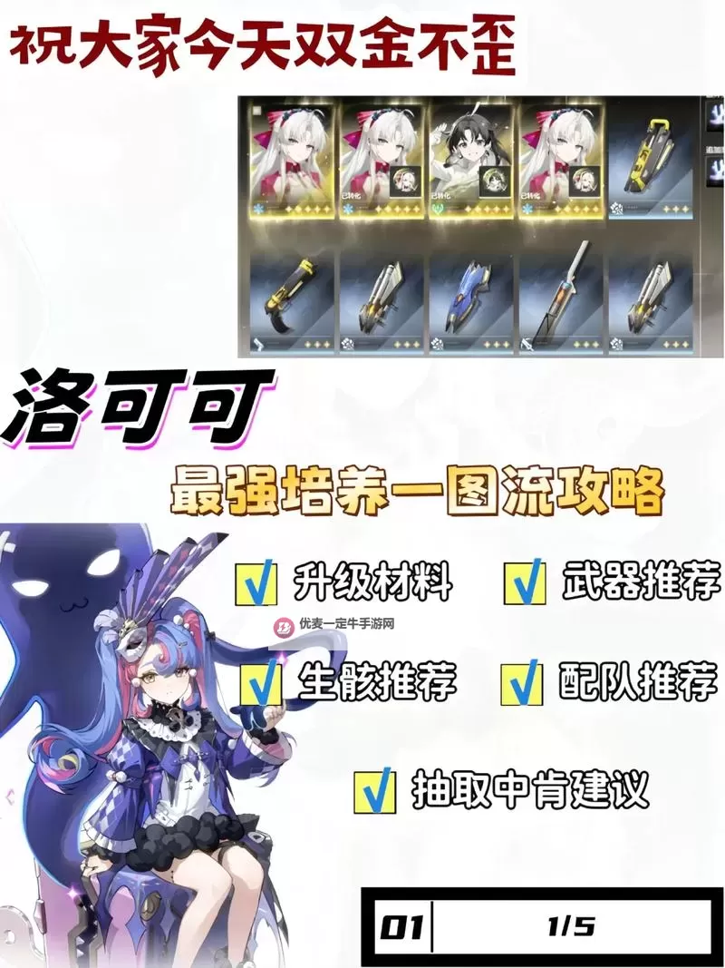 《鸣潮》洛可可养成一图流 洛可可武器及声骸推荐图1