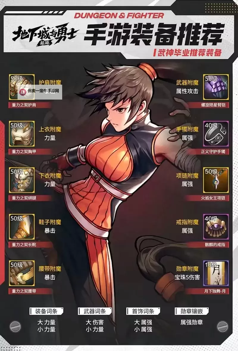 《地下城与勇士手游（DNF手游）》全职业毕业装备推荐图1